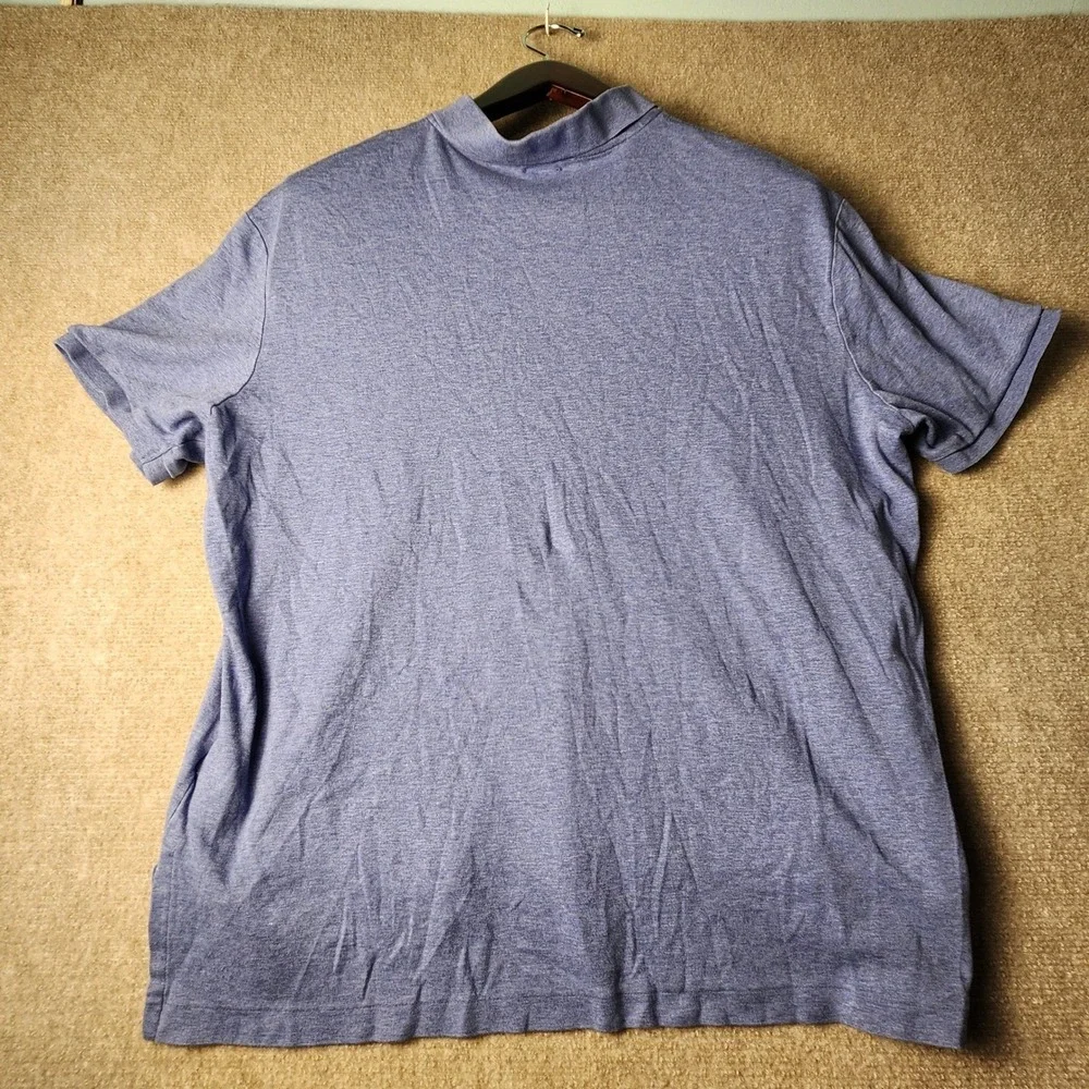 Polo Ralph Lauren Polo Shirt Mens XL Blue Heather Pima Soft Touch Short Sleeve